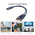 3.5mm Female to 2 RCA Male Stereo Audio Y Cable?2 Pack 9 inches Gold Plated Plug RCA Splitter RCA to AUX Adapter Cables Connection to TV, Computer...