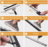 Squeegee Replacement Silicon Rubber Blade for Shower Doors, Window, Glass Cleaning, 41 Inch (Black)...