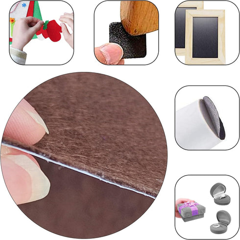 Jtnohx Self Adhesive Felt Sheets, 11 Pieces Stiff Sticky Felt, 8"x12" Felt Sheets with Adhesive Backing for Crafts, Felt Drawer Liner for Jewelry ...