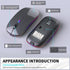 Wireless Bluetooth Mouse, Rechargeable LED Dual Mode Mouse (Bluetooth 5.2 and USB Receiver) Portable Silent Mouse,for Laptop/Desktop/Tablet(Black)...