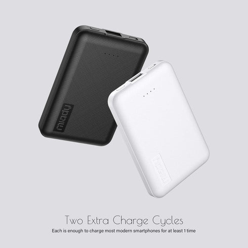 Miady 2-Pack 5000mAh Mini Portable Charger, Power Pack with 5V 2.4A USB-C Output, Power Bank Phone Charger for iPhone 15/14/13/12/... Series, Andr...