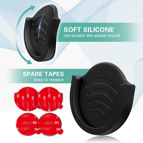 pop-tech Car Grips Mount for Phone Stand, 2 Pack Phone Holder for Collapsible Grip/Socket Mount Users with 3M Sticky Adhesive Replacement Used on ...