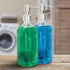 Cornucopia Brands 16-Ounce Clear Glass Bottles w/Stainless Steel Pumps (2 Pack), Soap Dispenser Great for Essential Oils, Lotions, Liquid Soaps...