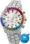 Halukakah Multicolor Diamonds Gold Watch Iced Out,Men's 18K Real Gold/Rose Gold/Platinum White Gold Plated 40MM Width White Dial Quartz Wristband ...