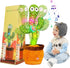 Dancing Cactus, Talking Cactus Toy, Dancing Cactus Mimicking Toy, Repeating and Recording What You Say, Cactus Baby Toy with LED, Repeat, Dance, R...
