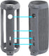 co2CREA Soft Silicone Case Replacement for JBL Flip 6 Portable Bluetooth Speaker (Grey Case)...