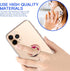 YINHEXI Phone Ring Holder Finger Kickstand, Cell Phone Ring Holder Finger Grip 360 Degree Rotation, with Crystal Stone Enamel Bee (Rose Red)...