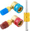 R1234YF to R134A Adapter, 90 Degrees R1234YF to R134A Conversion Adapters, R1234yf Quick Couplers Kit, High/Low Side Quick Coupler R1234YF AC Char...