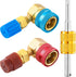 R1234YF to R134A Adapter, 90 Degrees R1234YF to R134A Conversion Adapters, R1234yf Quick Couplers Kit, High/Low Side Quick Coupler R1234YF AC Char...