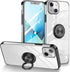 Compatible with iPhone 13 Case 6.1 inch with Ring Holder Kickstand Clear Soft Silicone Flexible Shockproof TPU Cover Transparent Protective Phone ...