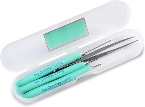 MY CREATIVE CAMP 5 Pack Paper Quilling Tools Set - Quilling Supplies, Quilling Tool Kit Includes: 2 Quilling Slotted Tools, Needle Tool, Tweezer &...