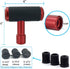 T Handle Shifter Car Knob, Joystick Style Alloy Cover with Leather Gear Stick Lever Shift Fit Most Automatic Manual Transmissions, Red-Black...