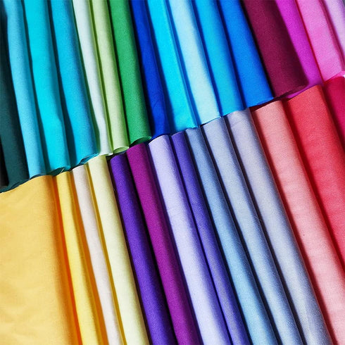 Quilting Fabric, 50 Pcs Fat Quarter Fabric Bundles 8" x 8" (20cm×20cm) Solid Colors Pure Cotton, Precut Squares Sewing Quilting Patchwork Scraps f...