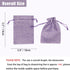 20pcs Burlap Bags with Drawstring 3.9 x 5.5 inch, Linen Gift Bags Jewelry Pouches Sachets for Christmas Wedding Party Favor (Light Purple)...