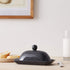 Boston Warehouse Speckleware Butter Dish with Lid, Charcoal...
