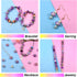 TOAOB 100pcs Assorted European Large Holes Beads Purple Spacer Lampwork Glass Craft Beads Assortments Rhinestone Metal Beads for DIY Charms Bracel...