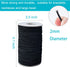 100 Yards 2 mm Elastic Cord Stretch String Elastic Fabric String Beading Cord Craft Thread for Jewelry Bead Craft Making (Black)...
