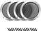 uxcell 4pcs 4" Speaker Grill Mesh Decorative Circle Woofer Guard Protector Cover Accessories Silver...