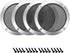 uxcell 4pcs 4" Speaker Grill Mesh Decorative Circle Woofer Guard Protector Cover Accessories Silver...