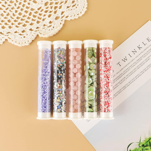 11Pcs large Clear Plastic Empty Tubes Storage With Clear Storage CaseTransparent Plastic Test Tube Container both ends Lid Tubes Bead Container an...