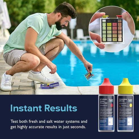 Lupo 3-in-1 Water Test Kit Refill Solutions for Swimming Pools & Spas | Water Chemical Test Kit for pH, Chlorine and Bromine (Refill Bottles ONLY)...