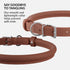 CollarDirect Rolled Leather Dog Collar, Soft Padded Round Puppy Collar, Handmade Genuine Leather Collar Dog Small Large Cat Collars 13 Colors (18-...