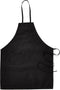 Winco BA-PBK Full Length Bib Apron with Pocket, Black,Medium...