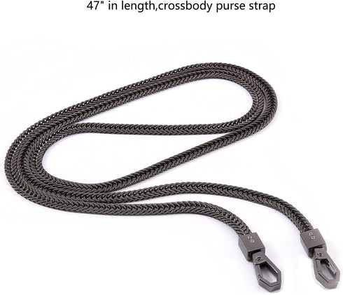 Iron Flat Bag Purse Chain Strap Accessories Shoulder Cross Body Handbag Strap Replacement...