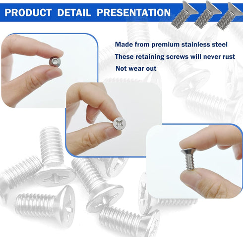 4pcs Stainless Steel Brake Disc Rotor Screws 93600-06014-0H- Compatible With Honda, Acura, Hyundai and Kia Models, Stainless Steel Retaining Screw...