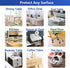 Transparent 14x24 in Small Office Desk Blotter Mat Clear Plastic Table Protector Cover Pad PVC Topper Surface Proection Mat Pad Anti Scratch Table...