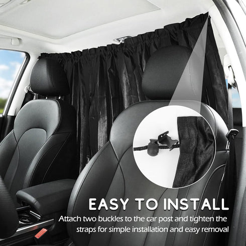 ZATOOTO Car Curtains - Divider Privacy Window Sun Shade - Side Windshield Magnetic Sunshades Covers - Travel Removable Simple...