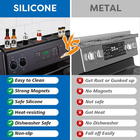 Hydream Stove Top for Silicone Shelf,30 Inch Magnetic Shelf Over the Stove Spice Rack,Kitchen Shelf for Above Stovetop Organizer Magnet Flat Back ...