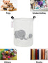 QUEENLALA Large Storage Basket,Laundry Hamper/Bathroom/Home Decor/Collapsible Round Storage Bin,Boys and Girls Hamper/Boxes/Clothing(Parent-child ...