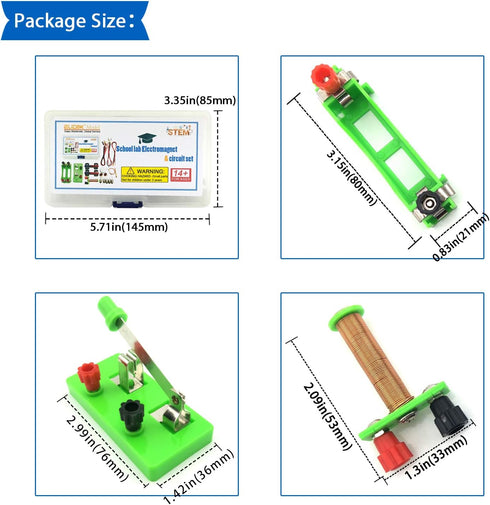 EUDAX DIY Physics Experiment Model Kit Electromagnetic Materials Electromagnet and Basic Electricity Discovery Circuit for School Lab Creative Edu...