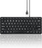 Perixx PERIBOARD-432 Wired Mini USB Keyboard - X Type Scissor Keys - Big Print Keys - US English, Black...