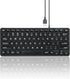 Perixx PERIBOARD-432 Wired Mini USB Keyboard - X Type Scissor Keys - Big Print Keys - US English, Black...