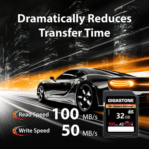 Gigastone 32GB SD Card, 4K Camera Extreme, A2 V30 SDHC Memory Card High Speed 4K Full HD Video Compatible with Canon Nikon Sony Pentax Kodak Olymp...