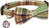 ADOGGYGO Plaid Dog Collar with Bowtie, Green Dog Collars with Detachable Bow tie Adjustable Soft Green Plaid Collars for Small Medium Large Dogs P...