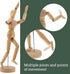 US Art Supply® Wood 8" Male - Artist Drawing Manikin Articulated Mannequin with Base and Flexible Body - Perfect for Drawing The Human Figure (8" ...
