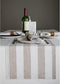 Solino Home Linen Table Runner 36 Inches - Cabana Stripe 100% Pure Linen Natural and White Table Runner 14 x 36 Inch Ideal for Dresser and Coffee ...
