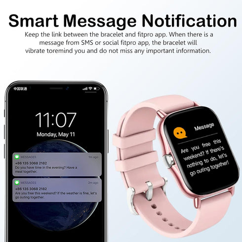 Smart Watch, 1.81" Upgraded Full Touchscreen Smart Watch for Android iPhones with Heart Rate Blood Pressure Monitor, Multiple Sports Fitness Track...