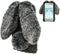 LCHDA Rabbit Case for Samsung Galaxy J3 2018, Cute 3D Bunny Ears Soft Furry Hairball Fuzzy Winter Warm Faux Fur Plush Fluffy Flexible TPU Bumper P...