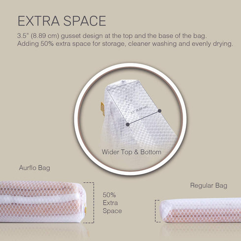 Large Mesh Laundry Bags for Delicates -2 Jumbo XXL Durable Mesh Wash Bags with Zipper, Hanging Loop. Garment Safe and Organizer for Washing Machin...