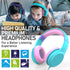 FosPower Kids Headphones (Safe Volume Limit 85 dB), Childrens Headphones Over The Ear with Built-in Mic, 3.5mm Tangle-Free Cable for Boys/Girls/Sc...