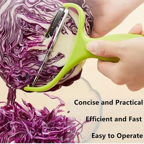 Green Cabbage Shredder, 2 Pcs Vegetable Cutter Cabbage Peeler Stainless Steel Cabbage Slicer Fruit Vegetable Potato Peeler Cabbage Graters for Hom...
