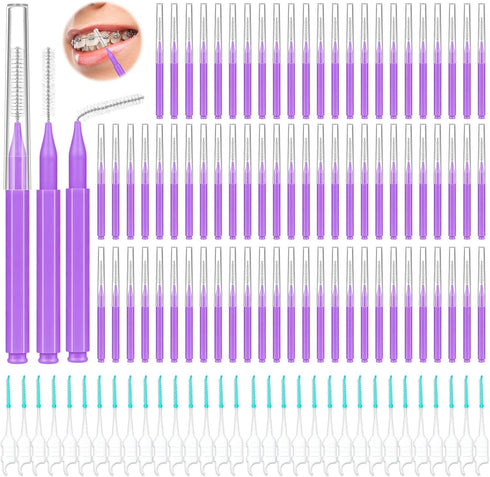 Lezmarket 300PCS Interdental Brushes for Braces, Soft and Bendable Dental Brush for Orthodontic Braces, Braces Cleaner Brush Tooth Pick Teeth Flos...