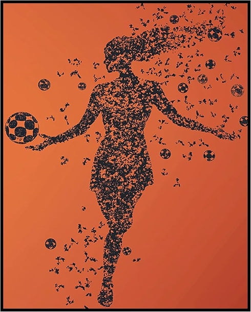 Posterizer 1 pcs-abstract modern football player dynamic poster 3-Sports & Hobby Art Gifts for sports fans Decor for Home & Office- unframed wall ...
