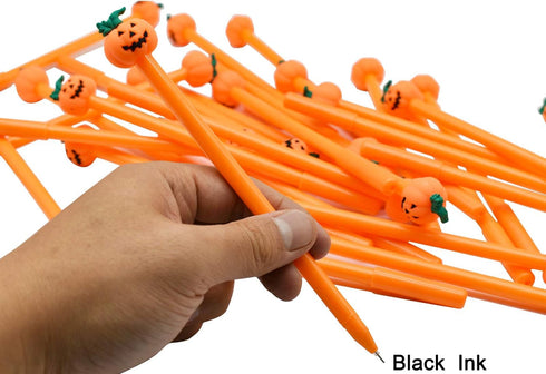 Maydahui 30PCS Halloween Pen Funny Pumpkin Shape Rollerball Pen Cute Kawaii Pens Novelty Pen Black Gel Ink for Party Office School Halloween...