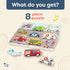 B. toys- Peek & Explore - Vehicles- Wooden Peg Puzzle – Vehicle Puzzle for Toddlers, Kids – 8 Puzzle Pieces – Fire Truck, Airplane, Taxi & More – ...