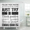 Emvency Black Positive Shower Curtain Quotes Inspirational Motivational Teen Follow Your Dreams Just Try Never Give Up Kids Boys Affirmation Water...